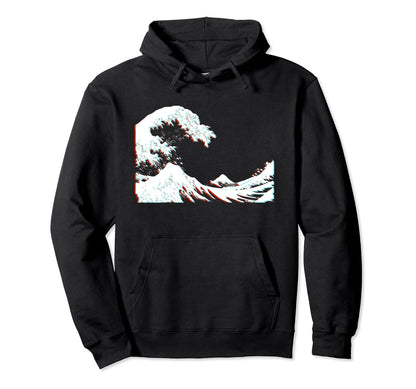 Great Wave Off Kanagawa Art Aesthetic Hoodie - Trendy Graphic for Adults - T-Shirt, Sweatshirt, Hoodie