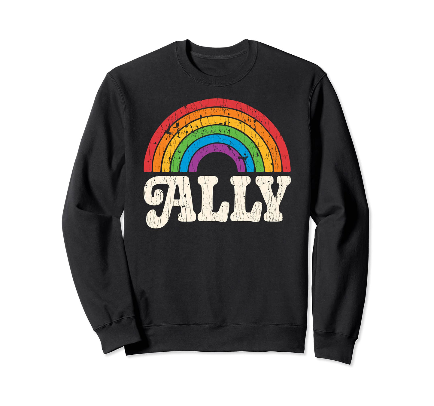Lgbtq Ally Lesbian Gay Pride Lgbt Sweatshirt - Aesthetic Graphic Unisex - T-Shirt, Sweatshirt, Hoodie