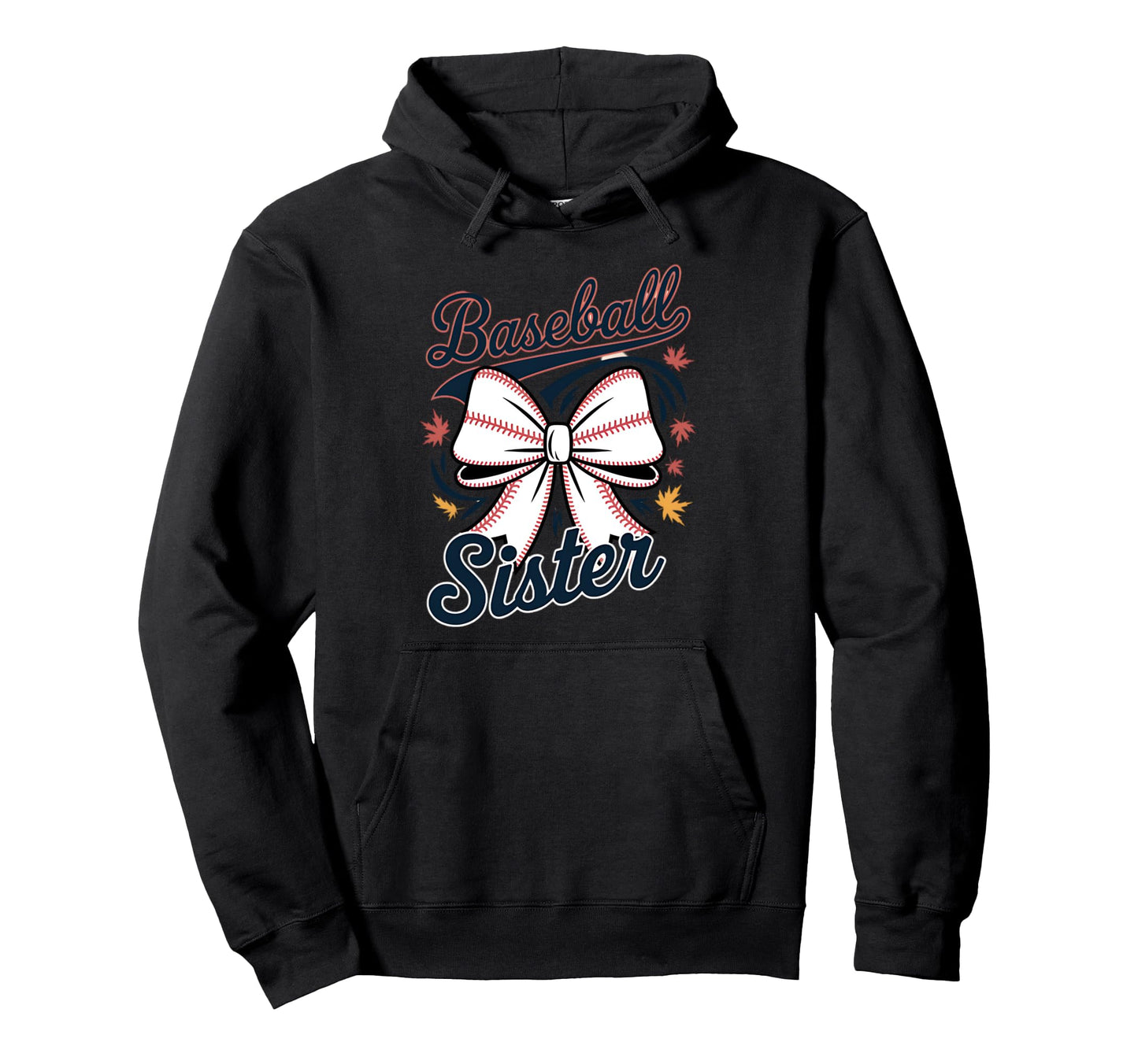 Baseball Sister Coquette Bow Hoodie - Streetwear Style for Adults - T-Shirt, Sweatshirt, Hoodie
