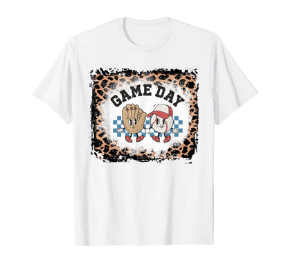 Leopard Bleached Baseball Game Day T T-Shirt - Unique Graphic for Adults - T-Shirt, Sweatshirt, Hoodie