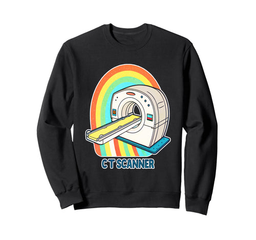 Rainbow Ct Scanner Sweatshirt - Unique Graphic Men Women - T-Shirt, Sweatshirt, Hoodie