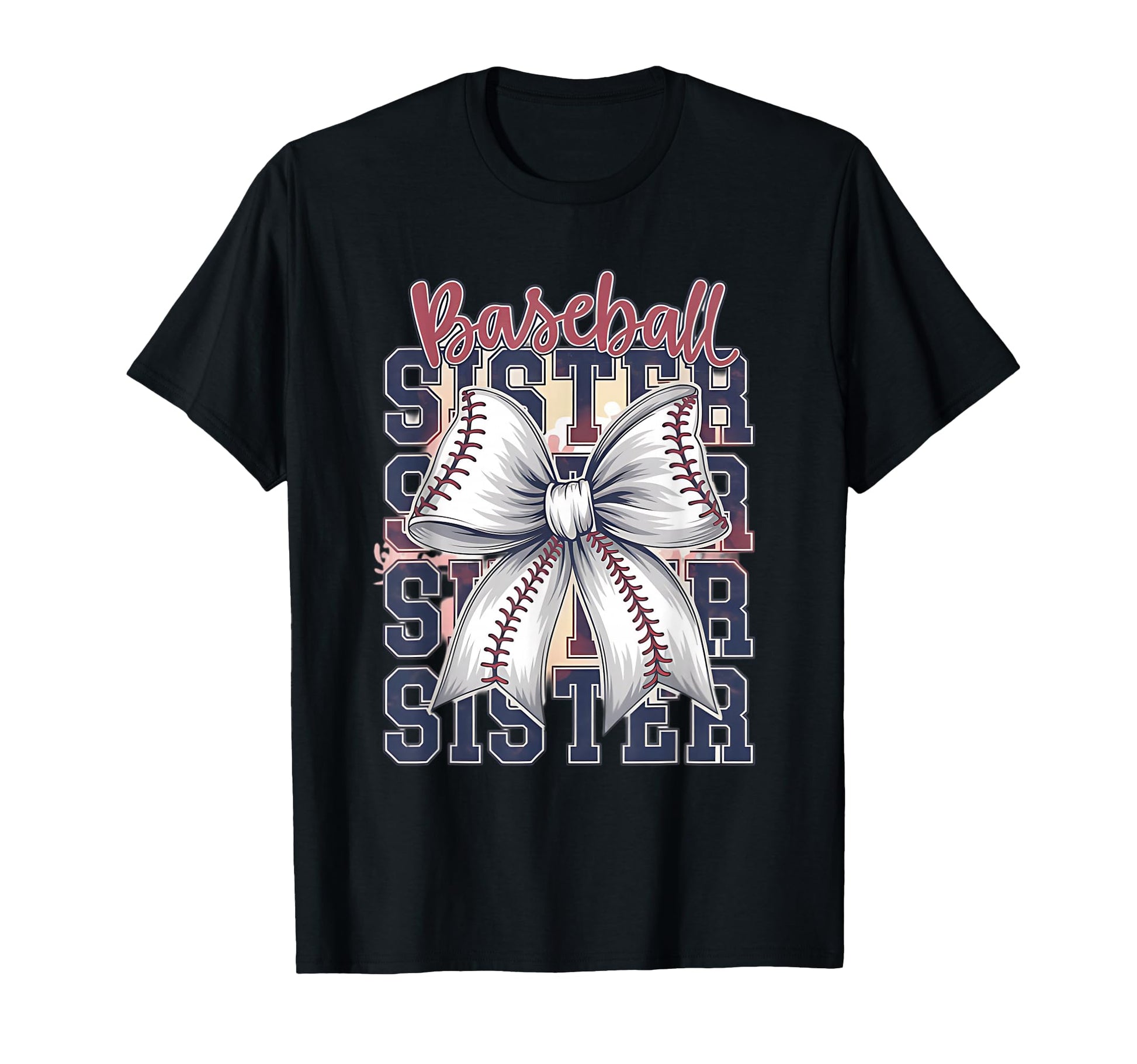 Baseball Sister Coquette Bow T-Shirt - Streetwear Style Unisex - T-Shirt, Sweatshirt, Hoodie