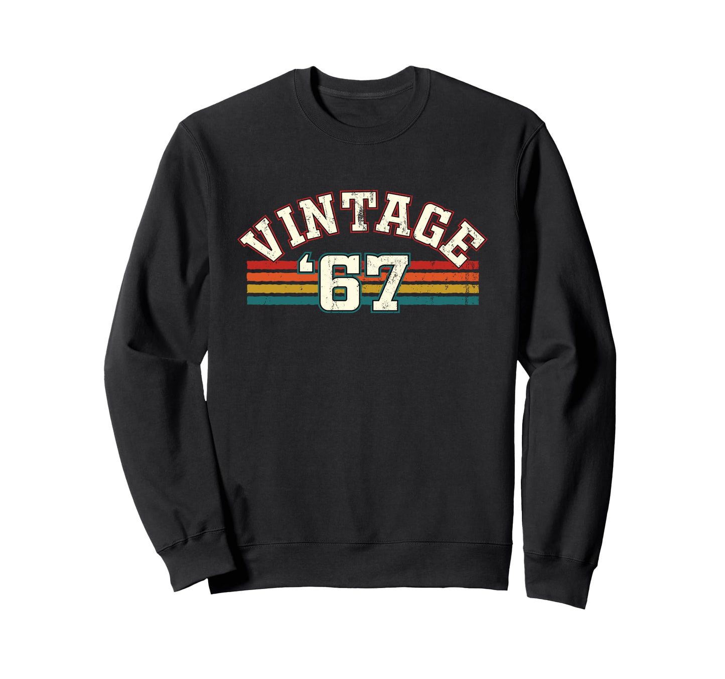 1967 Birth Year Birthday Rainbow Sweatshirt - Casual Everyday Wear Unisex - T-Shirt, Sweatshirt, Hoodie
