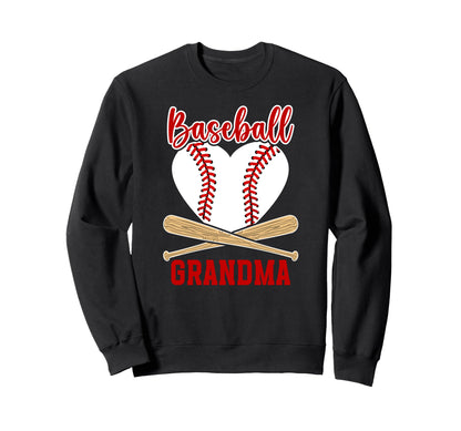 Baseball Grandma Baseball Player Sweatshirt - Aesthetic Graphic Men Women - T-Shirt, Sweatshirt, Hoodie