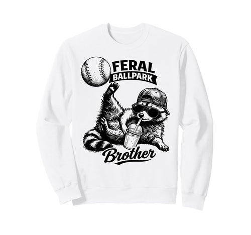 Raccoon And Scooter Feral Sweatshirt - Casual Everyday Wear Unisex - T-Shirt, Sweatshirt, Hoodie