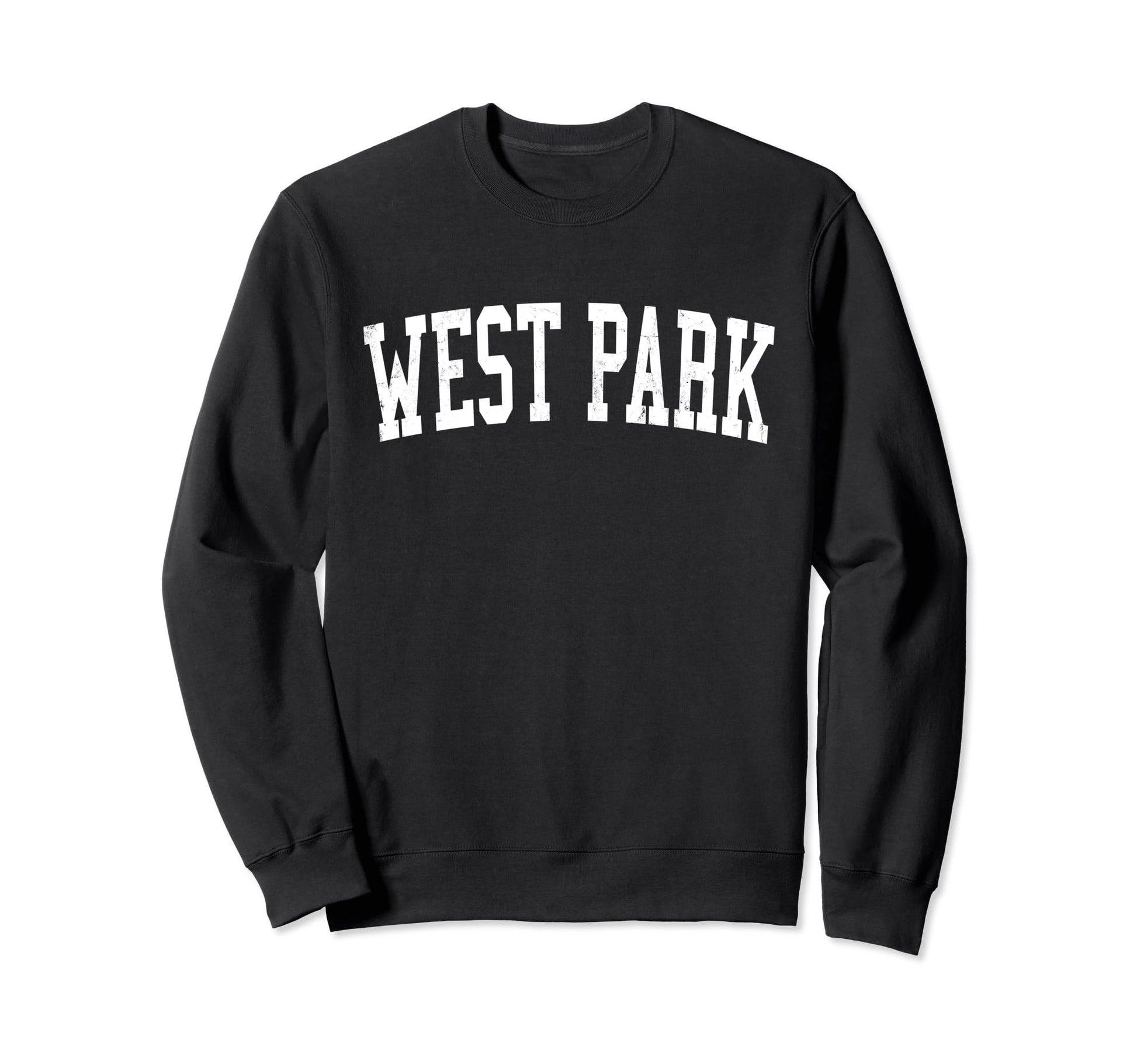 West Park Fl Distressed White Varsity Sweatshirt - Graphic Print Unisex - T-Shirt, Sweatshirt, Hoodie