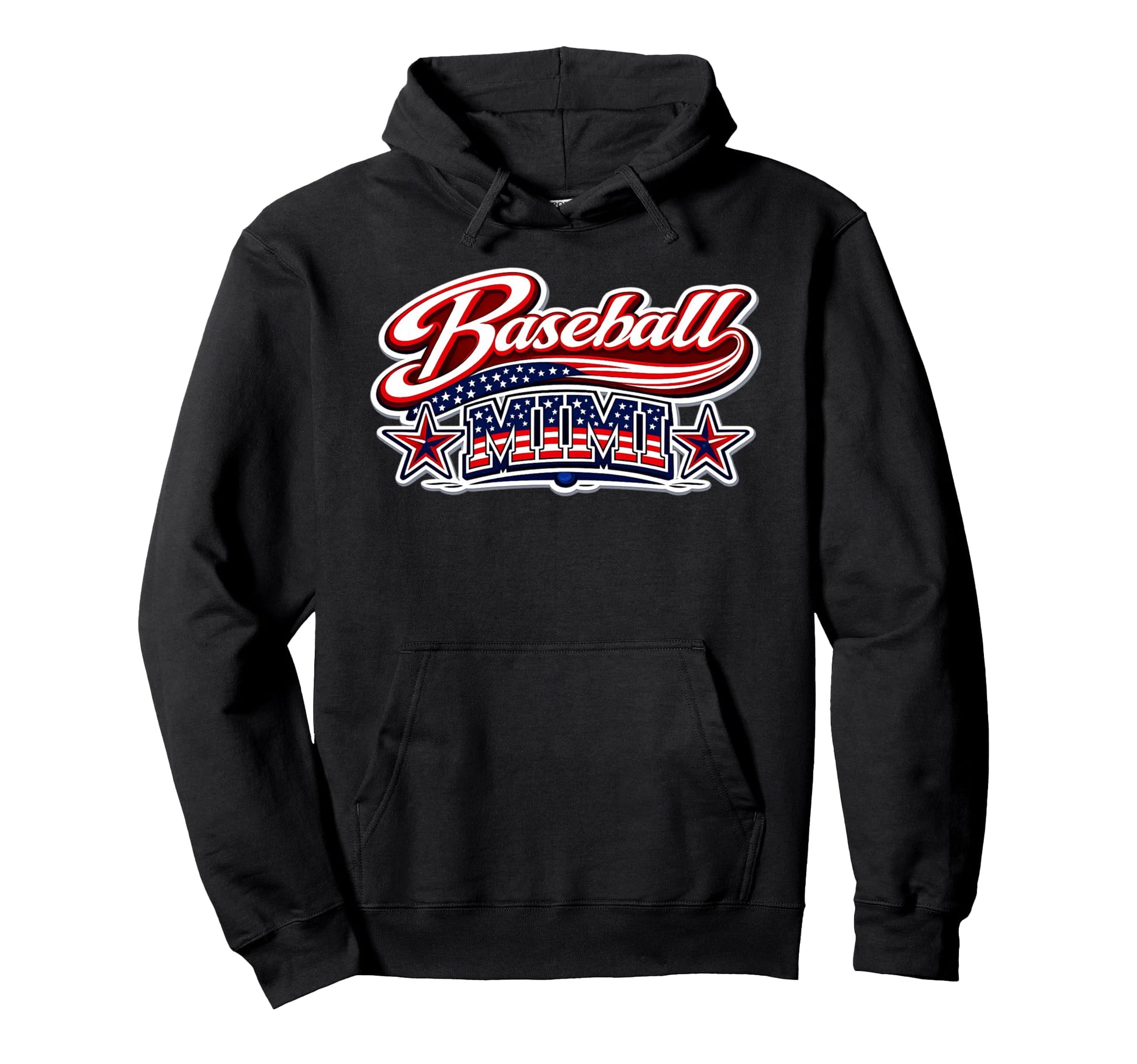 Baseball Mimi Usa Flag Patriotic July Hoodie - Casual Everyday Wear Unisex - T-Shirt, Sweatshirt, Hoodie