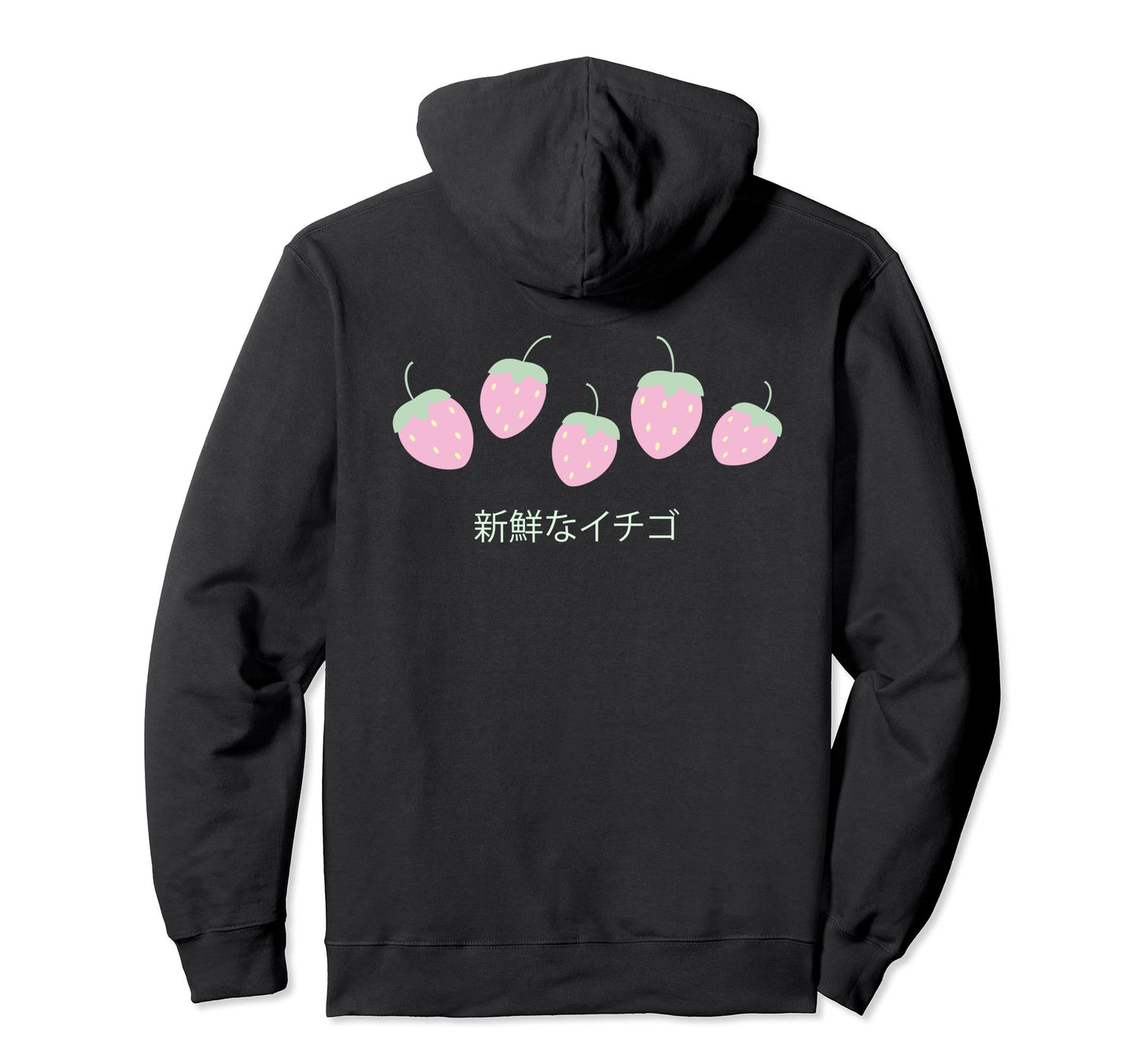 Strawberry Japanese Aesthetic Anime Hoodie - Custom Art Print Men Women - T-Shirt, Sweatshirt, Hoodie