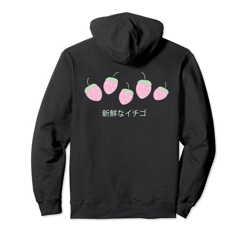 Strawberry Japanese Aesthetic Anime Hoodie - Custom Art Print Men Women - T-Shirt, Sweatshirt, Hoodie