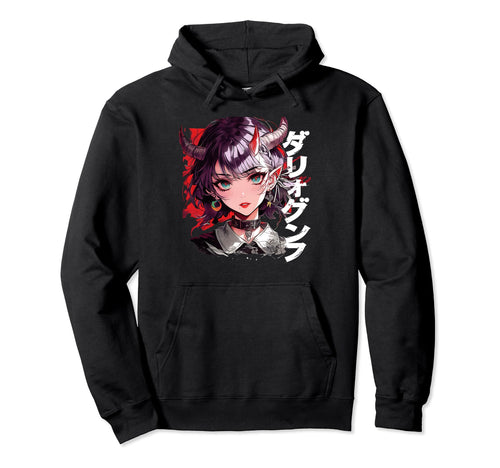 Anime Goth Grunge Demon Waifu Horror Alt Hoodie - Streetwear Style Unisex - T-Shirt, Sweatshirt, Hoodie