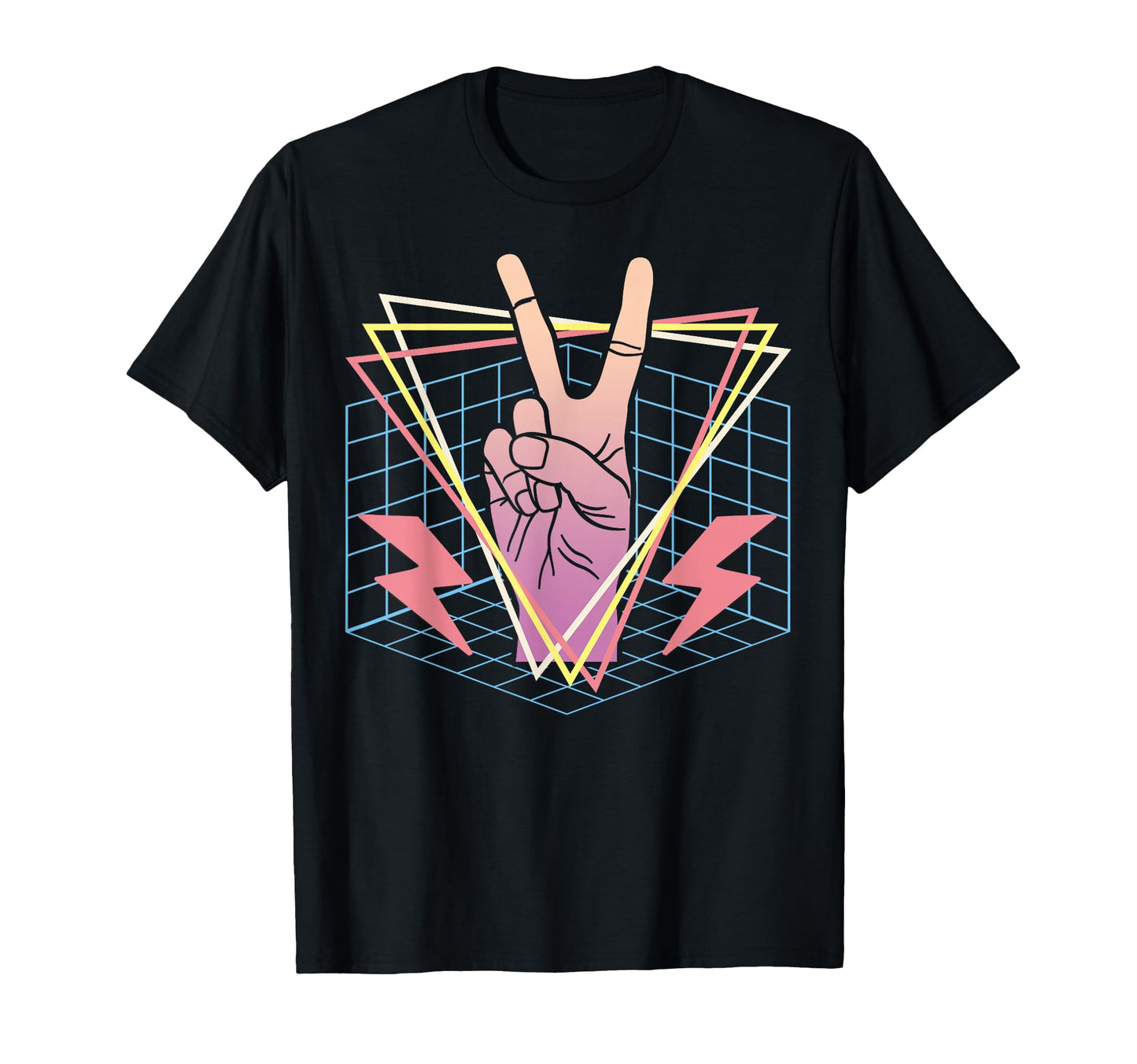Peace Sign Vaporwave Aesthetic T-Shirt - Minimalist Print for Adults - T-Shirt, Sweatshirt, Hoodie