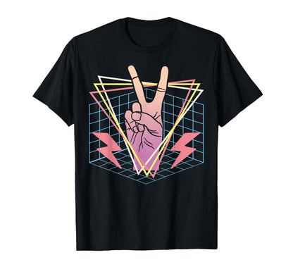 Peace Sign Vaporwave Aesthetic T-Shirt - Minimalist Print for Adults - T-Shirt, Sweatshirt, Hoodie