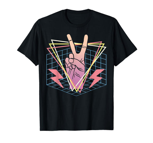 Peace Sign Vaporwave Aesthetic T-Shirt - Minimalist Print for Adults - T-Shirt, Sweatshirt, Hoodie