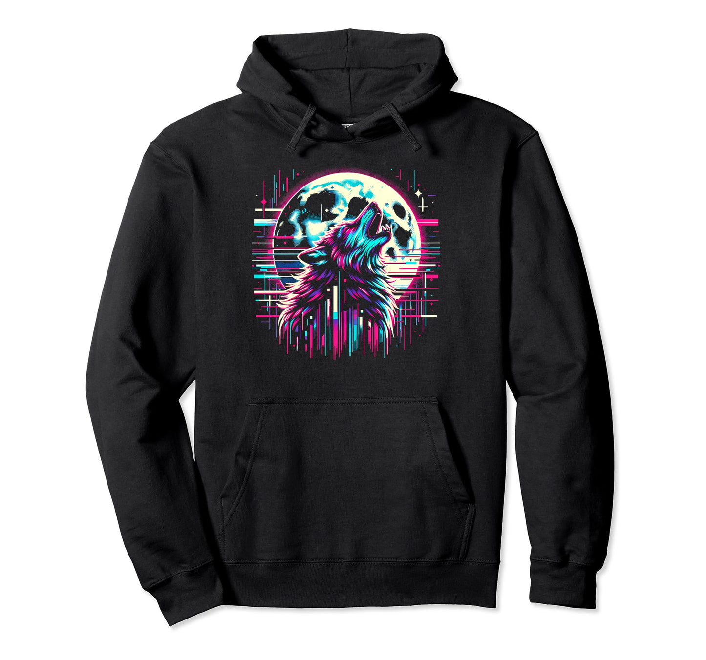 Therian Pride Month Moon Wolf Howl Hoodie - Custom Art Print for Adults - T-Shirt, Sweatshirt, Hoodie