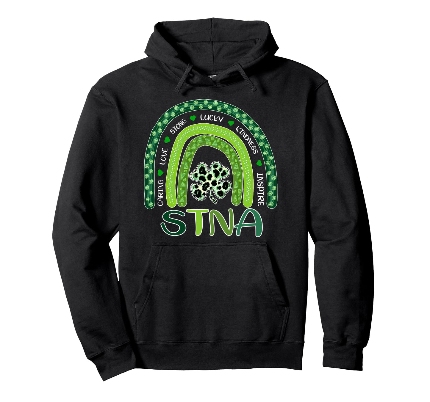 Nurse Stna St Patricks Day Rainbow Boho Hoodie - Streetwear Style Men Women - T-Shirt, Sweatshirt, Hoodie