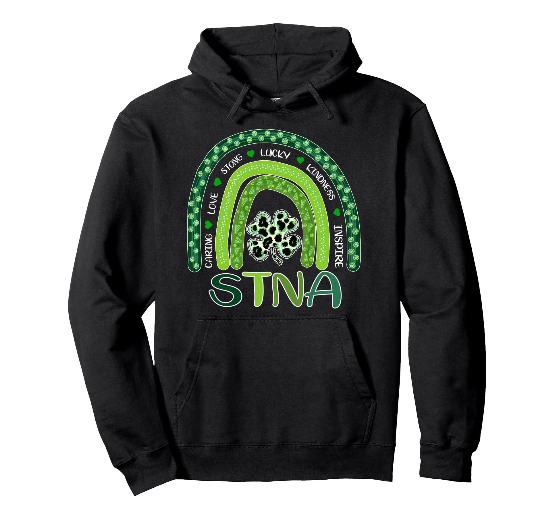 Nurse Stna St Patricks Day Rainbow Boho Hoodie - Streetwear Style Men Women - T-Shirt, Sweatshirt, Hoodie