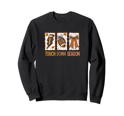 Football Mom Preppy Touchdowns Sweatshirt - Minimalist Print for Adults - T-Shirt, Sweatshirt, Hoodie