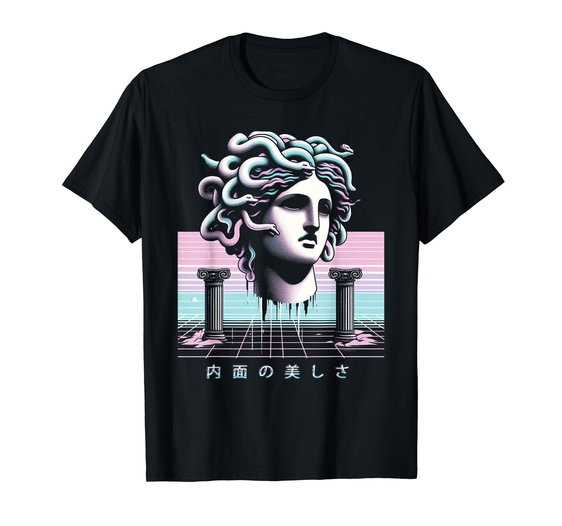 Medusa Statue Vaporwave Aesthetic T-Shirt - Novelty Apparel Unisex - T-Shirt, Sweatshirt, Hoodie