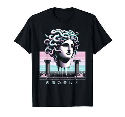 Medusa Statue Vaporwave Aesthetic T-Shirt - Novelty Apparel Unisex - T-Shirt, Sweatshirt, Hoodie