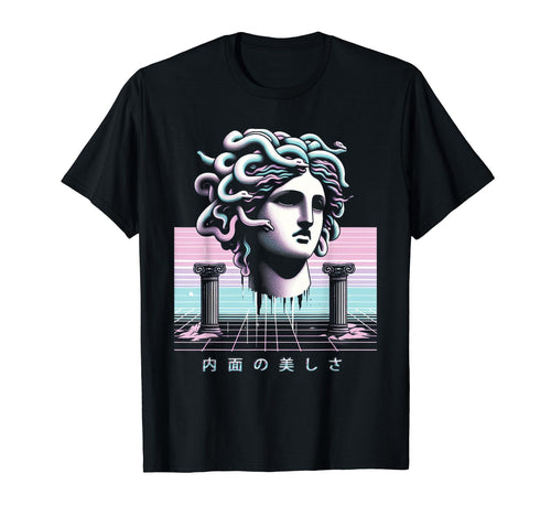 Medusa Statue Vaporwave Aesthetic T-Shirt - Novelty Apparel Unisex - T-Shirt, Sweatshirt, Hoodie