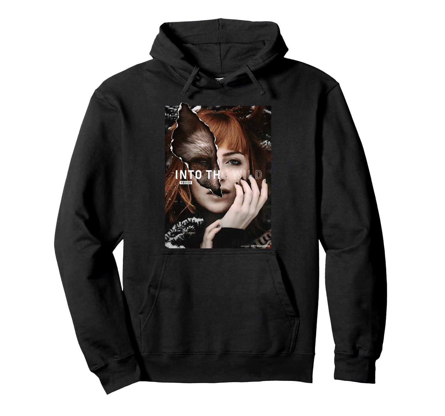 Into Wild Fox Japan Aesthetic Hoodie - Aesthetic Graphic for Adults - T-Shirt, Sweatshirt, Hoodie
