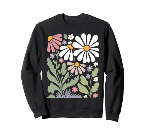 Wildflowers Flowers Pattern Sweatshirt - Casual Everyday Wear for Adults - T-Shirt, Sweatshirt, Hoodie