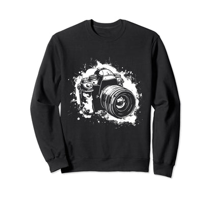 Camera Photography Watercolor Art Sweatshirt - Custom Art Print for Adults - T-Shirt, Sweatshirt, Hoodie
