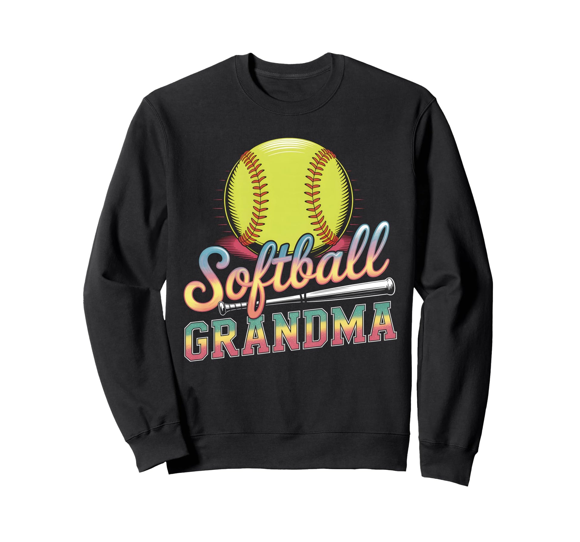 Softball Grandma Tie Dye Mama Mothers Day Sweatshirt - Graphic Print Unisex - T-Shirt, Sweatshirt, Hoodie