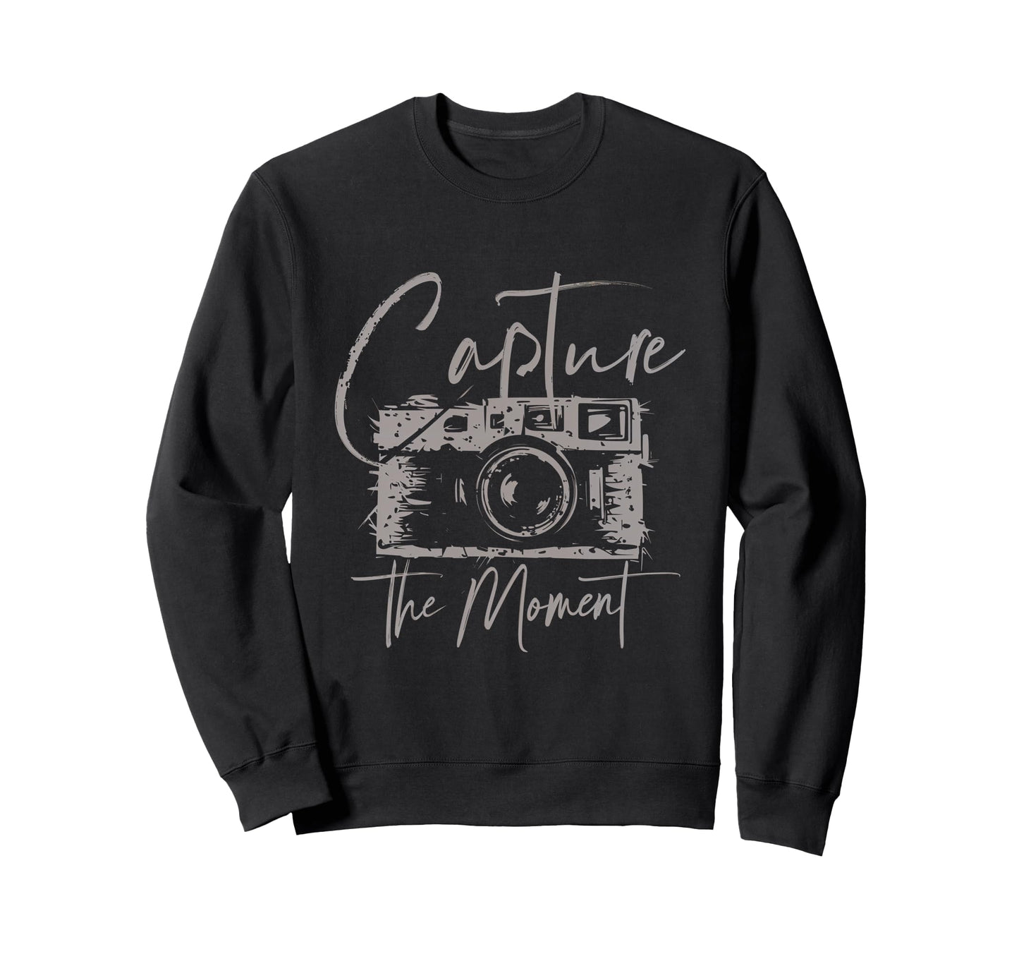 Capture Moment Photography Camera Sweatshirt - Streetwear Style for Adults - T-Shirt, Sweatshirt, Hoodie