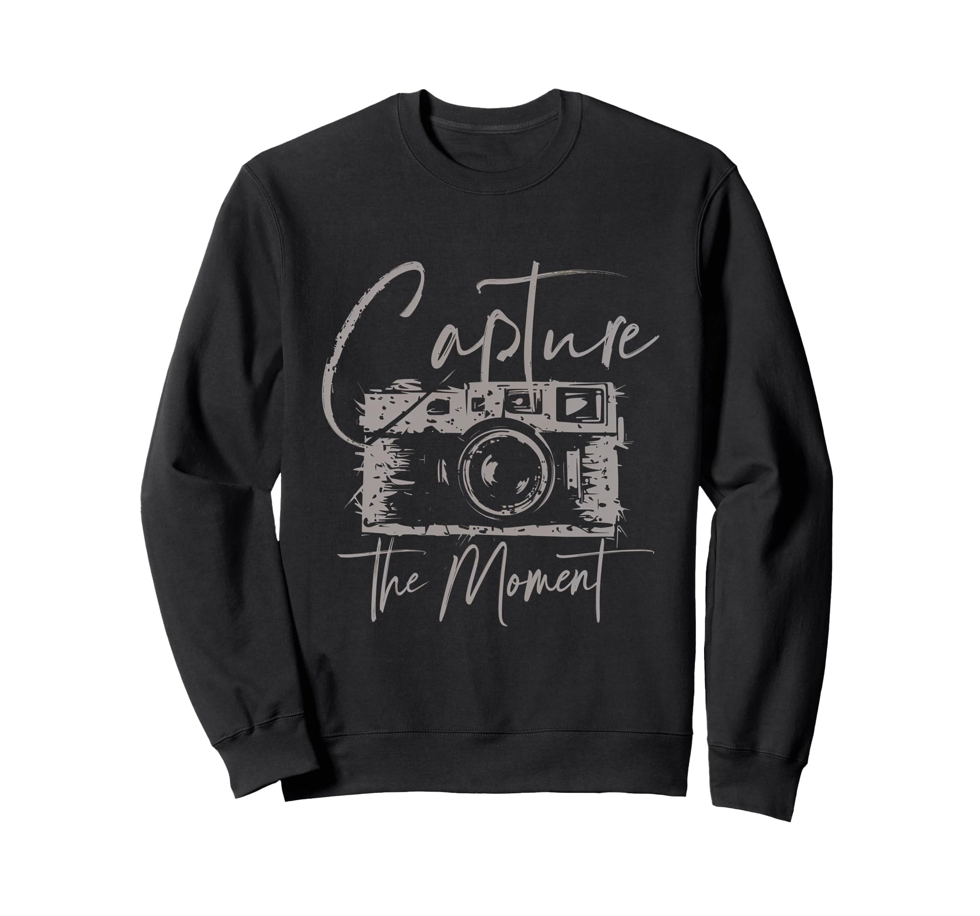 Capture Moment Photography Camera Sweatshirt - Streetwear Style for Adults - T-Shirt, Sweatshirt, Hoodie