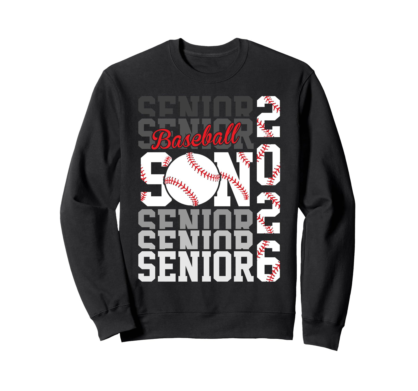 2026 Baseball Senior Son Graduation Sweatshirt - Aesthetic Graphic Unisex - T-Shirt, Sweatshirt, Hoodie