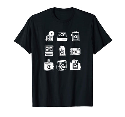 Camera Illustrated Collage T-Shirt - Custom Art Print for Adults - T-Shirt, Sweatshirt, Hoodie