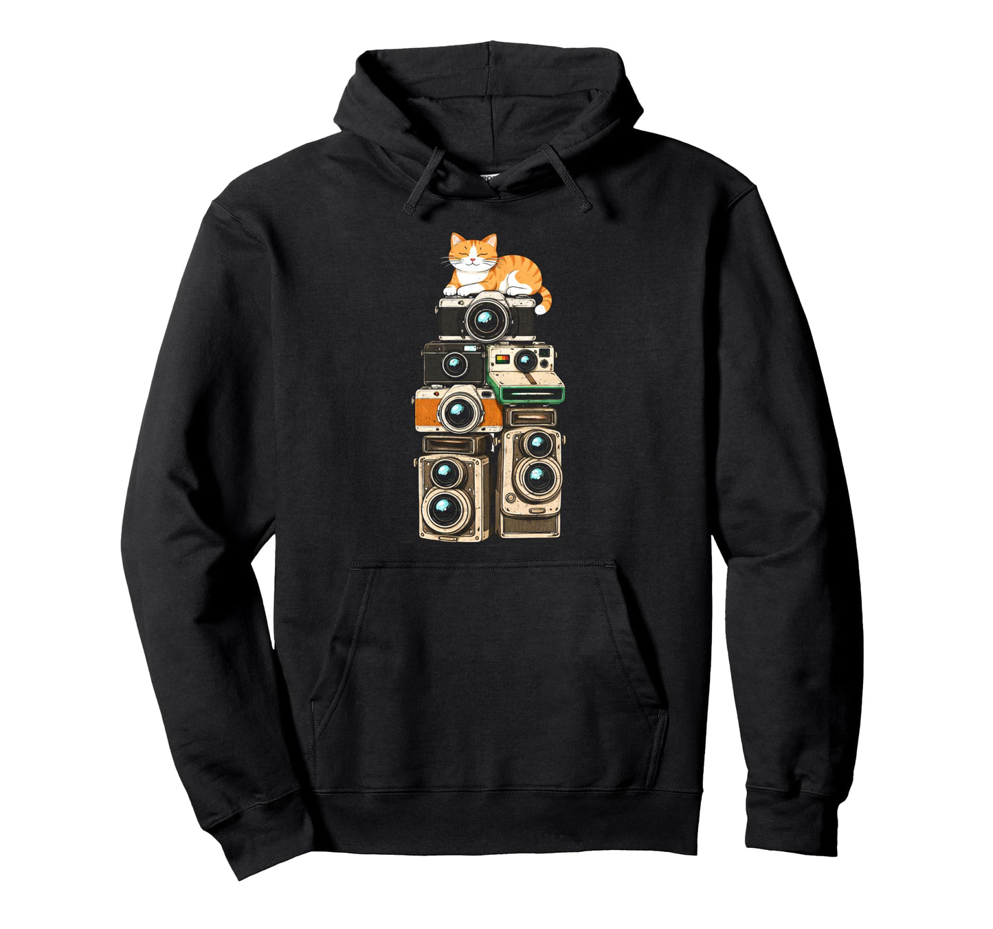 Cat Camera Photographer Photography Hoodie - Custom Art Print for Adults - T-Shirt, Sweatshirt, Hoodie
