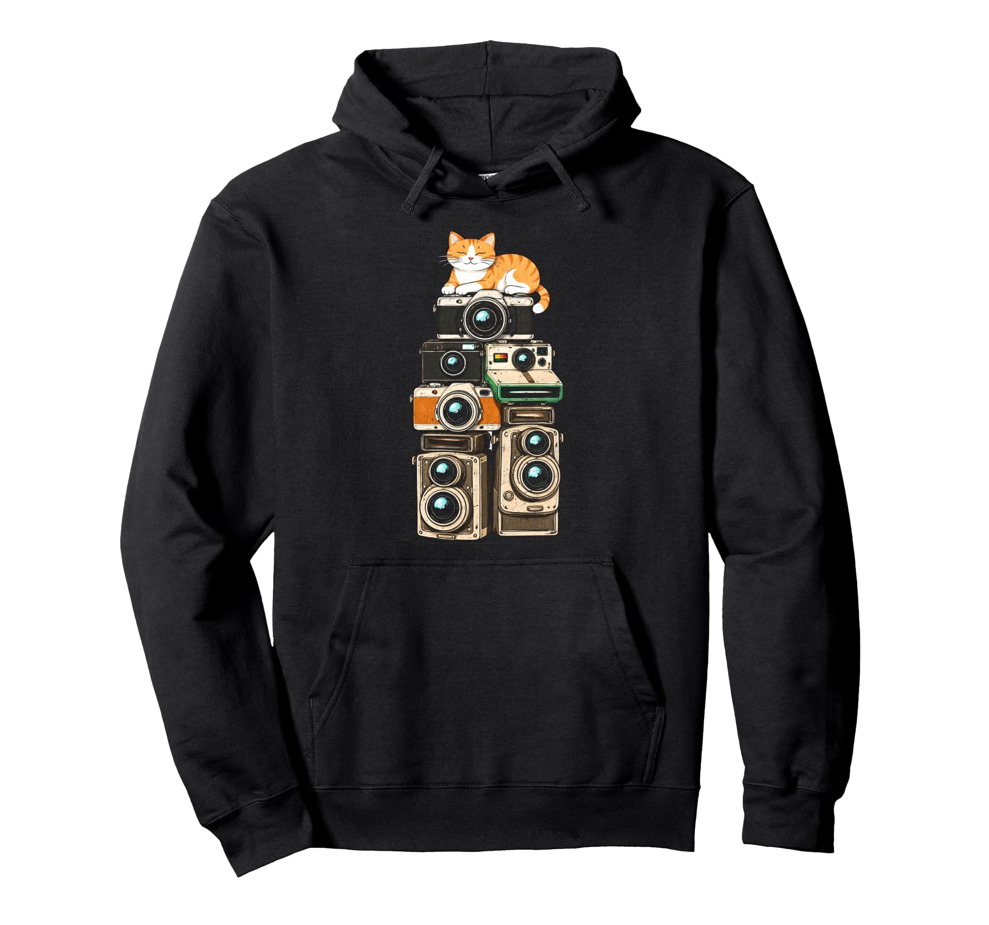 Cat Camera Photographer Photography Hoodie - Custom Art Print for Adults - T-Shirt, Sweatshirt, Hoodie