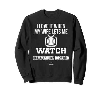 My Wife Lets Me Watch Hemmanuel Sweatshirt - Unique Graphic for Adults - T-Shirt, Sweatshirt, Hoodie