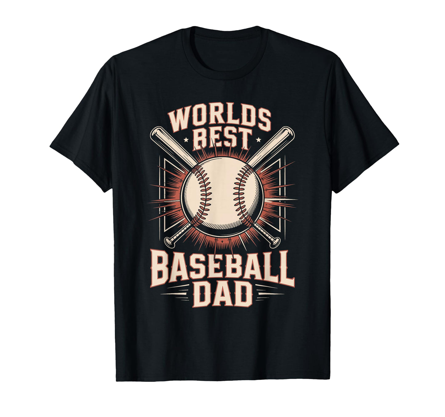 Worlds Best Baseball Dad T-Shirt - Novelty Apparel Men Women - T-Shirt, Sweatshirt, Hoodie