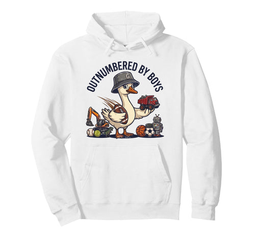 Outnumbered Mom Football Mom Toy Truck Hoodie - Unique Graphic for Adults - T-Shirt, Sweatshirt, Hoodie