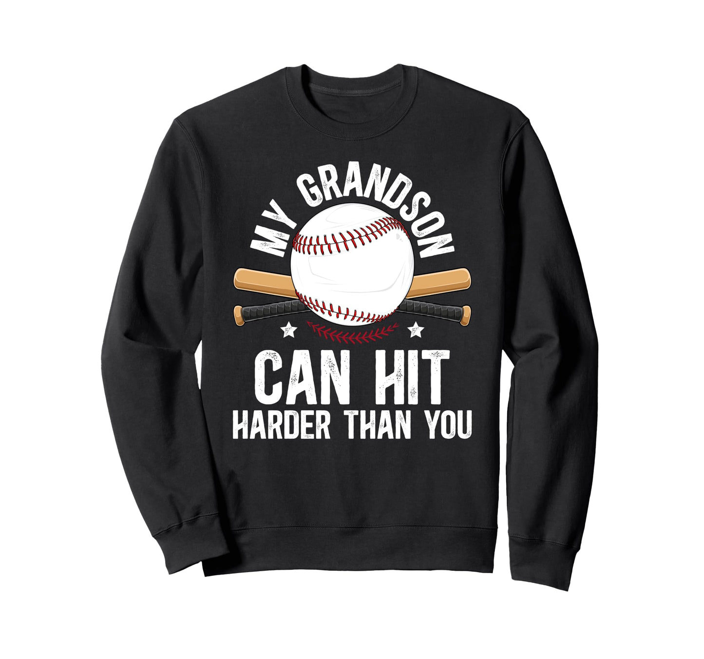 My Grandson Baseball Grandpa Baseball Sweatshirt - Trendy Graphic Unisex - T-Shirt, Sweatshirt, Hoodie