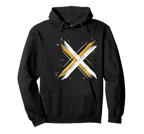 Paintbrush Cross 90S Nostalgia Hoodie - Casual Everyday Wear for Adults - T-Shirt, Sweatshirt, Hoodie
