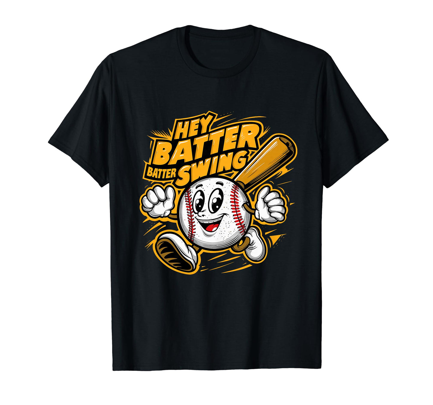 Hey Batter Batter Swing Baseball T-Shirt - Fun Novelty Design for Adults - T-Shirt, Sweatshirt, Hoodie
