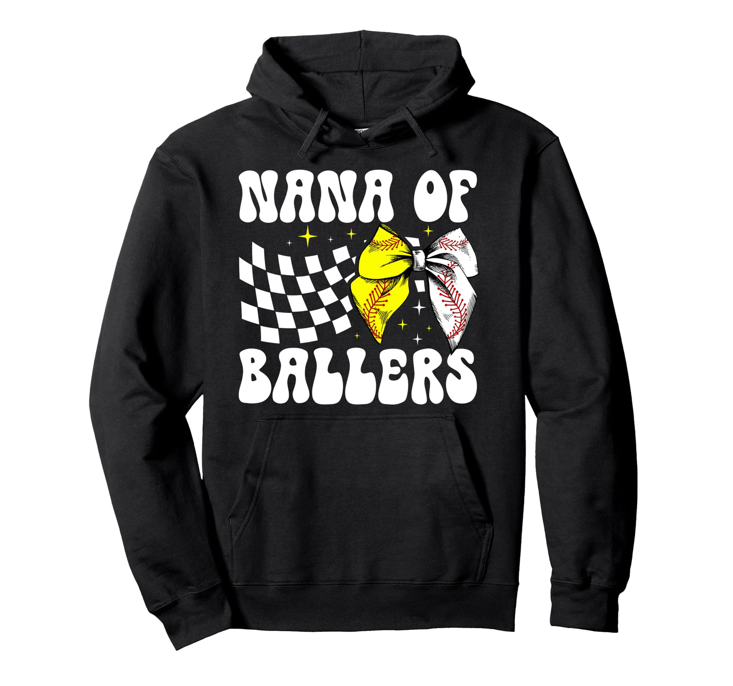 Nana Ballers Coquette Baseball Hoodie - Minimalist Print Men Women - T-Shirt, Sweatshirt, Hoodie