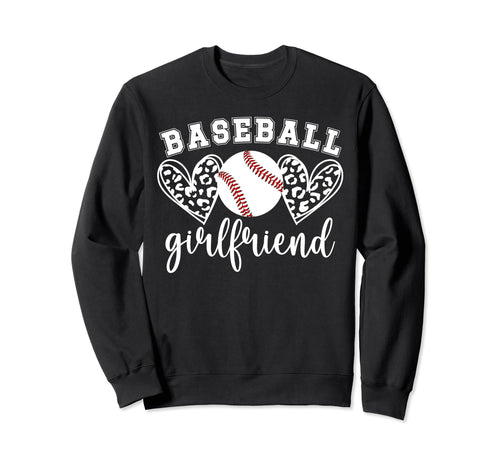 Baseball Girlfriend Hearts Sweatshirt - Casual Everyday Wear for Adults - T-Shirt, Sweatshirt, Hoodie