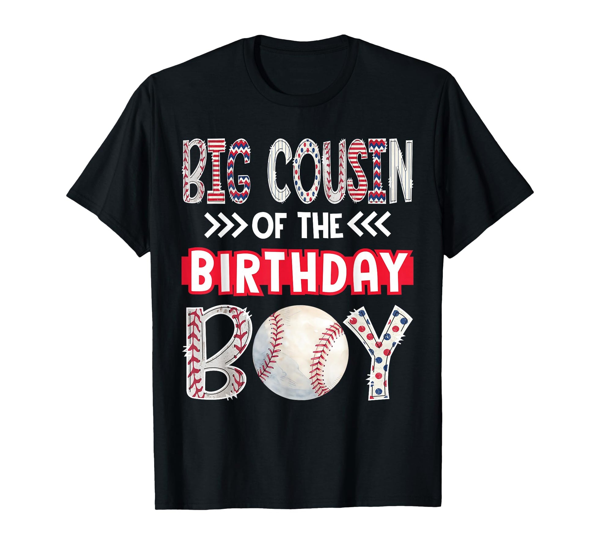 Big Cousin Birthday Baseball Family Squad T-Shirt - Trendy Graphic Unisex - T-Shirt, Sweatshirt, Hoodie