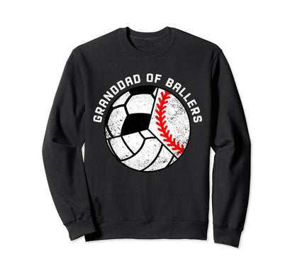 Granddad Ballers Funny Baseball Sweatshirt - Fun Novelty Design for Adults - T-Shirt, Sweatshirt, Hoodie