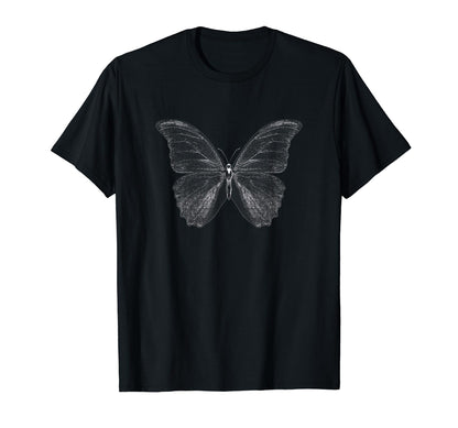 Butterfly Illustration Dark Edgy T-Shirt - Novelty Apparel for Adults - T-Shirt, Sweatshirt, Hoodie