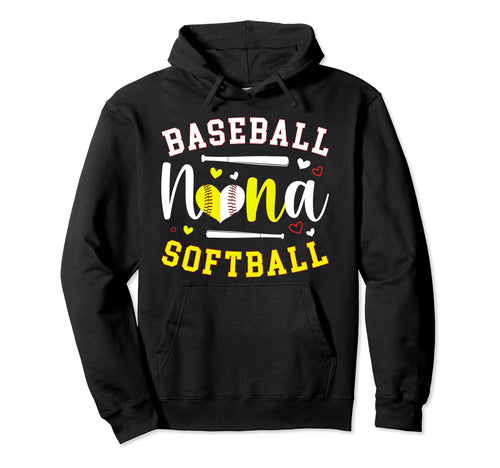 Baseball Softball Nana Softball Hoodie - Novelty Apparel Men Women - T-Shirt, Sweatshirt, Hoodie
