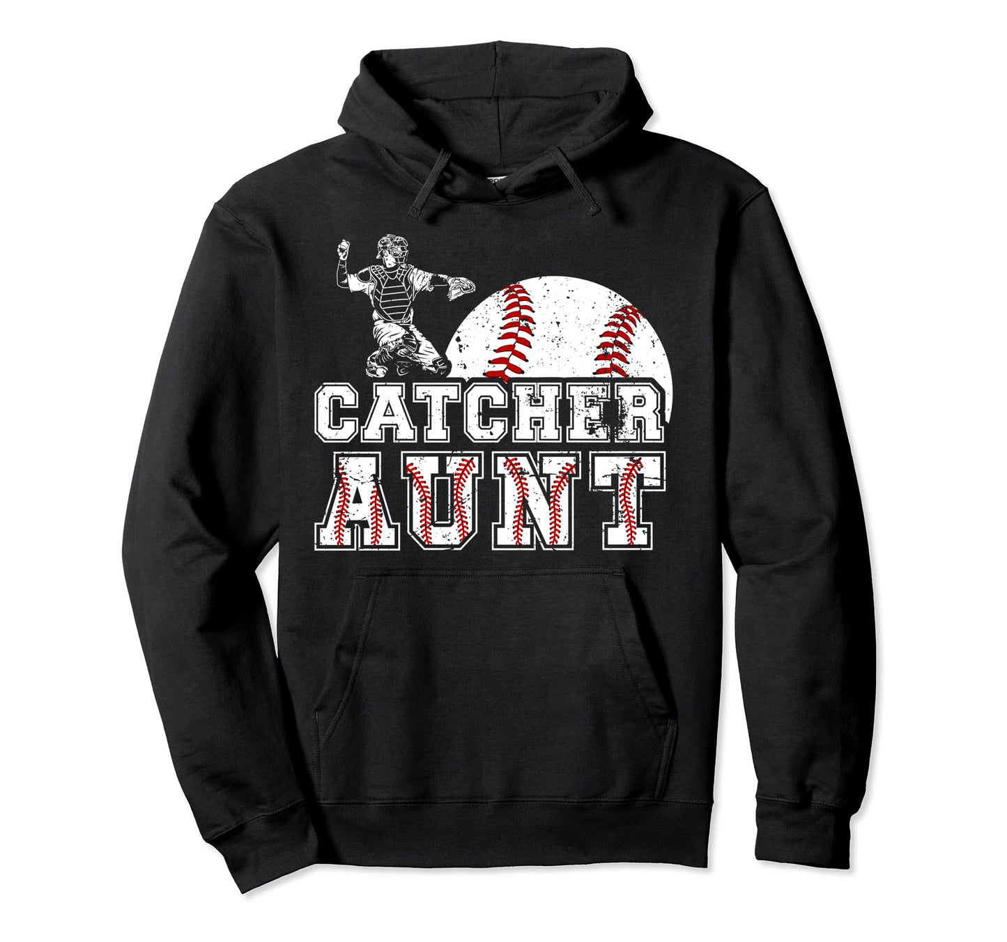 Baseball Catcher Aunt Baseball Catcher Hoodie - Minimalist Print Men Women - T-Shirt, Sweatshirt, Hoodie
