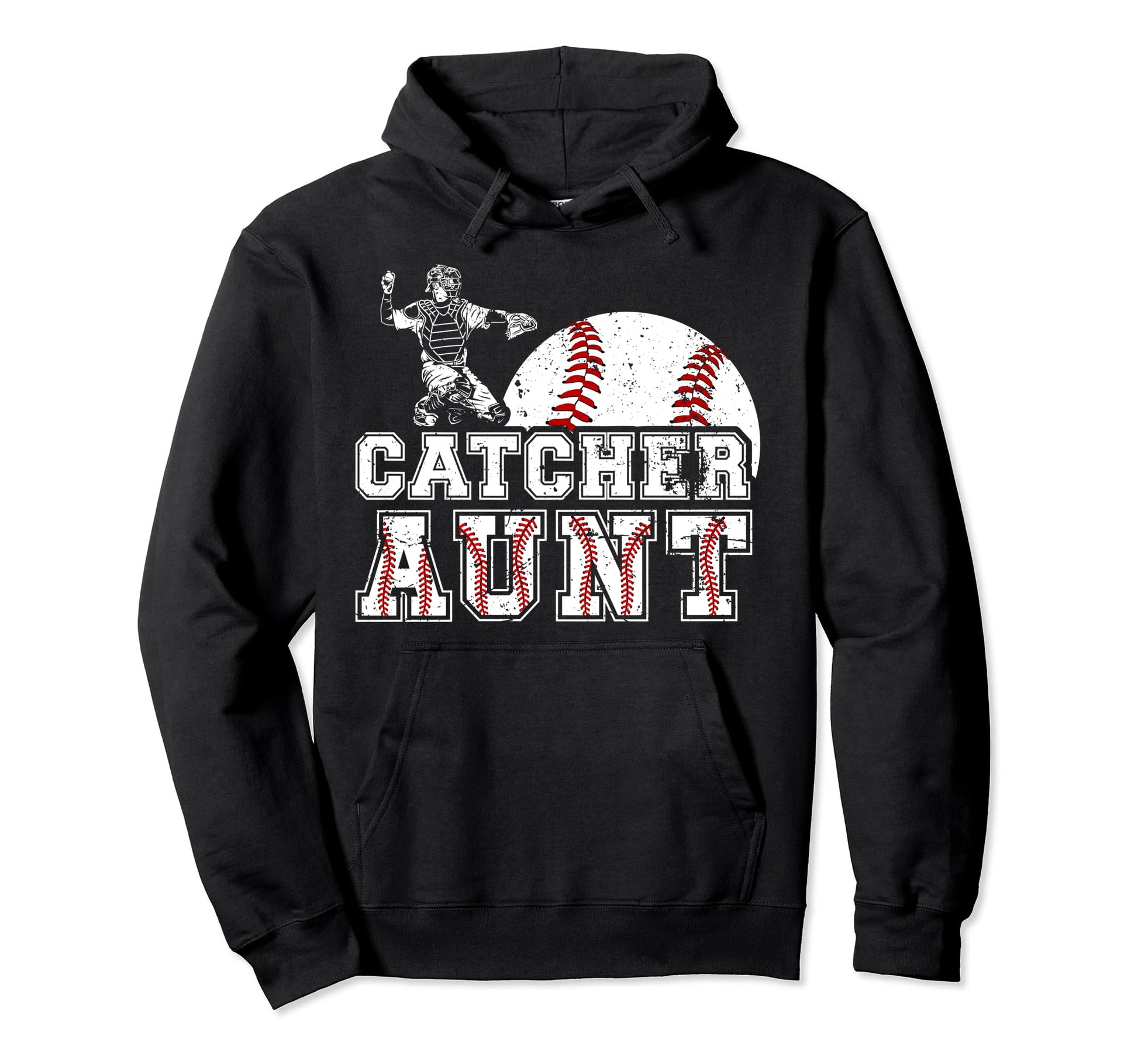 Baseball Catcher Aunt Baseball Catcher Hoodie - Minimalist Print Men Women - T-Shirt, Sweatshirt, Hoodie