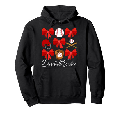 Baseball Sister Coquette Sister Baseball Hoodie - Custom Art Print Unisex - T-Shirt, Sweatshirt, Hoodie