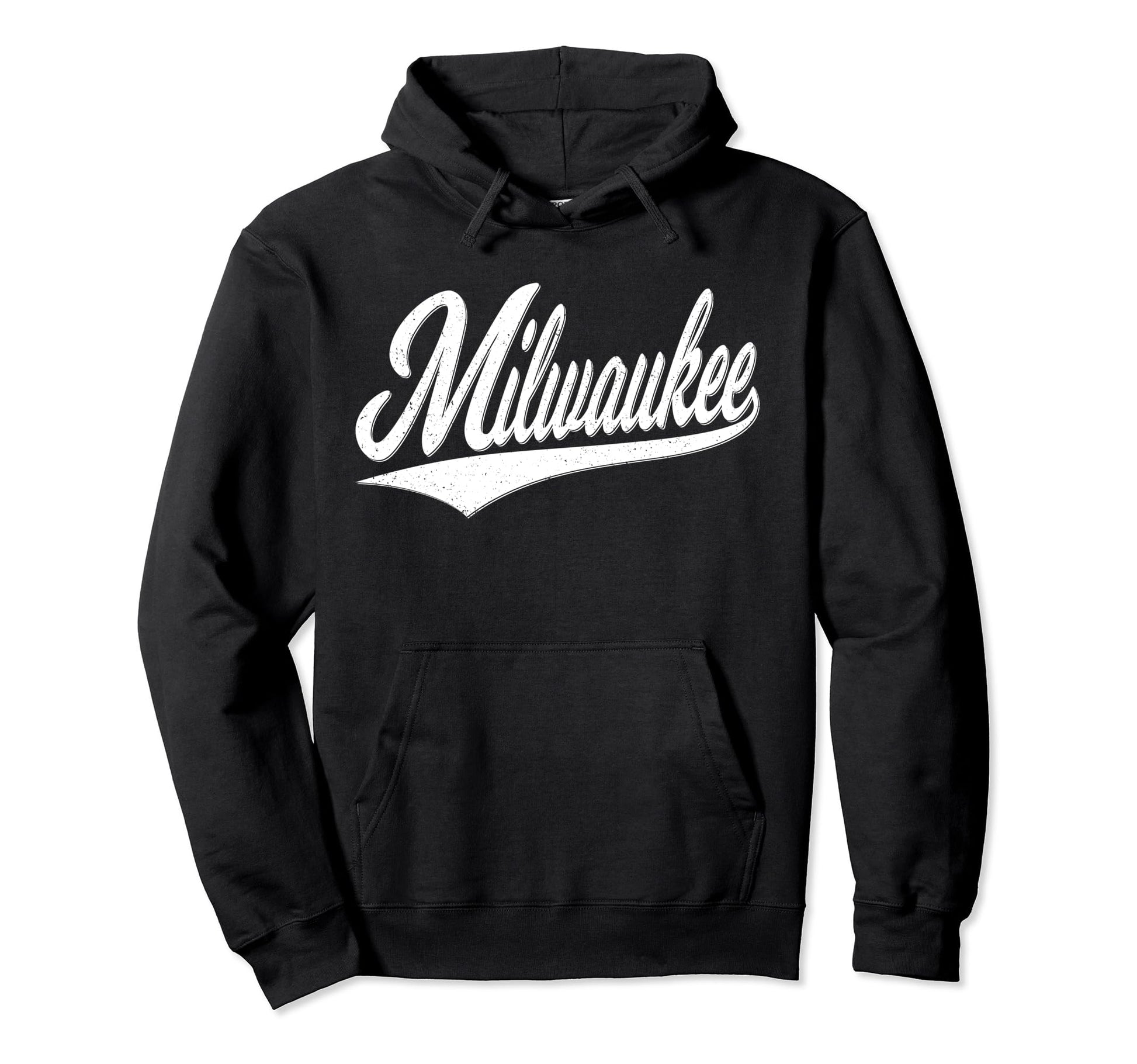 Milwaukee Wisconsin Varsity Script Hoodie - Fun Novelty Design Men Women - T-Shirt, Sweatshirt, Hoodie